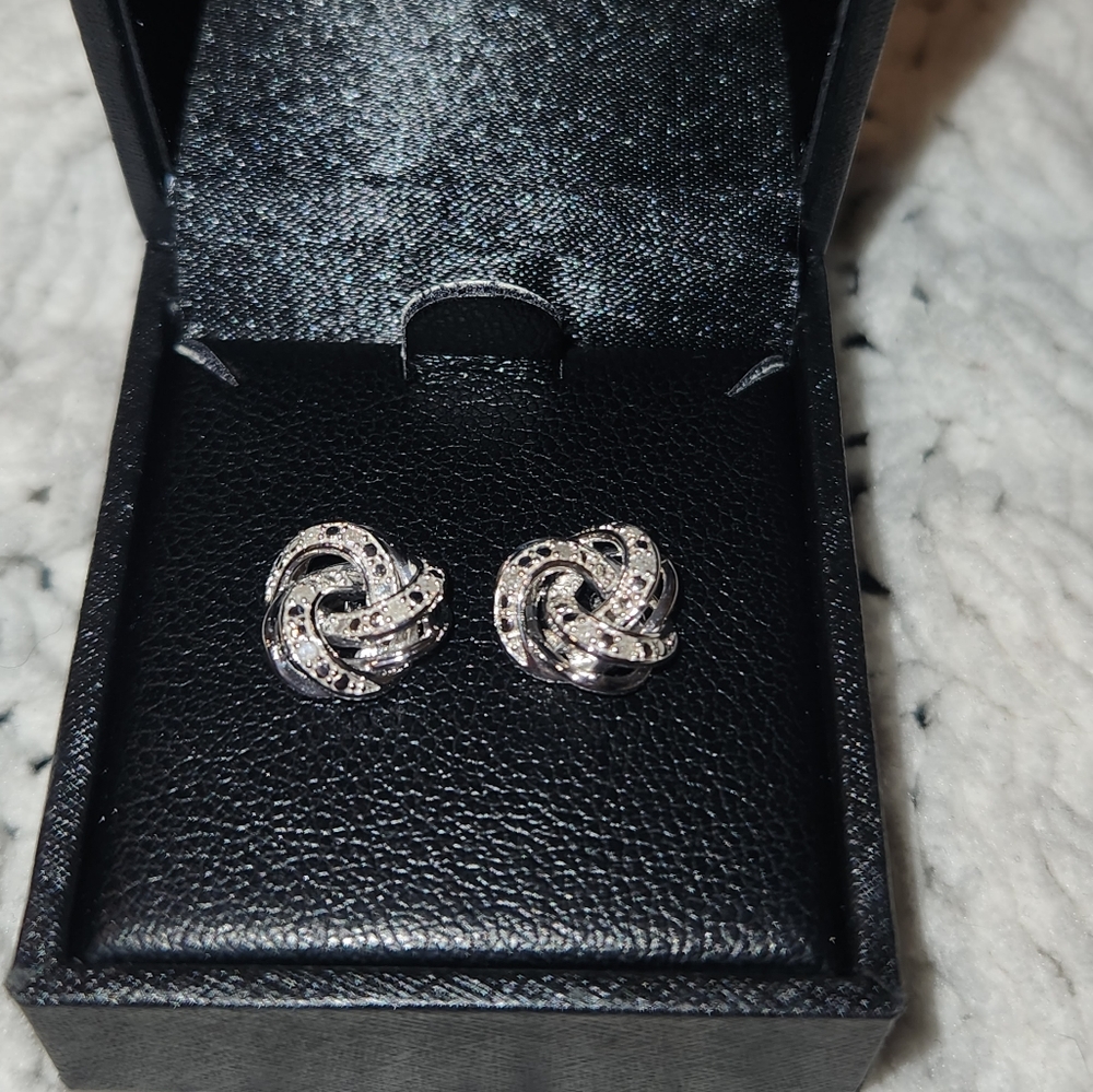 Diamond Knot Earrings
